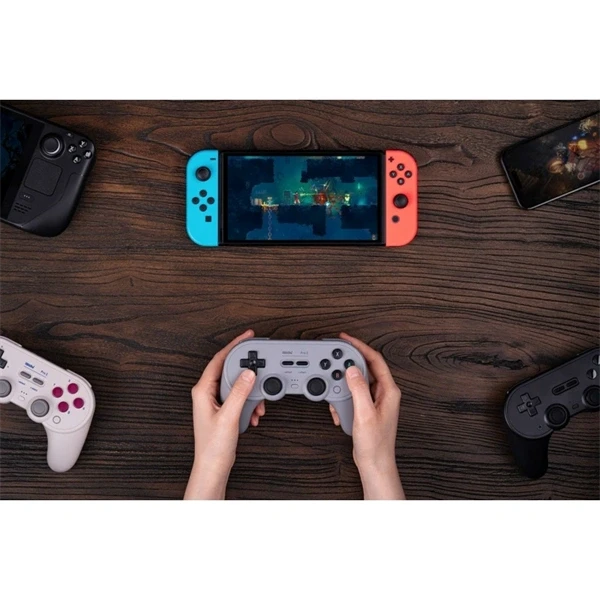 8BitDo Pro 2 Nintendo Switch / Switch 2 / PC / Mobil / Steam Bluetooth Hall-Effect fekete vezeték nélküli kontroller