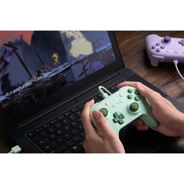 8BitDo Ultimate 2C Wired, PC (Windows), Mobil (Android), 1000Hz, Hall-Effect, green vezetékes kontroller