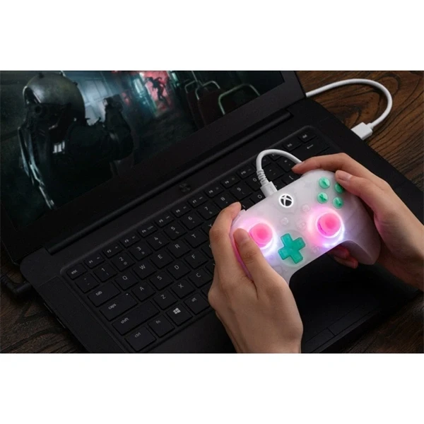 8Bitdo Ultimate Mini, Xbox Series X|S, Xbox One, PC, Official, Hall-Effect, pink vezetékes kontroller