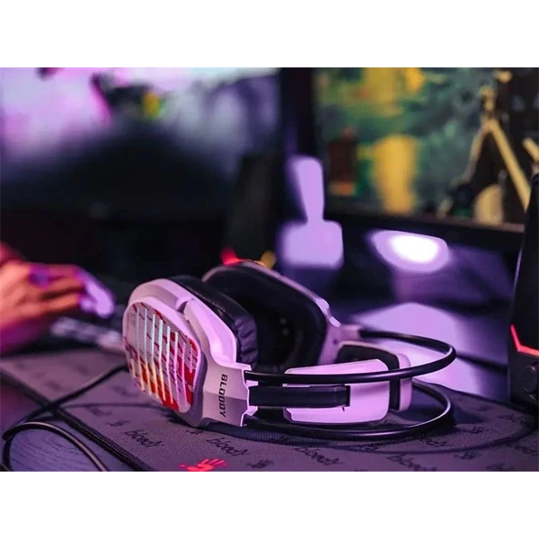 A4-Tech Bloody G565 Energy White 7.1 USB RGB fehér gamer headset