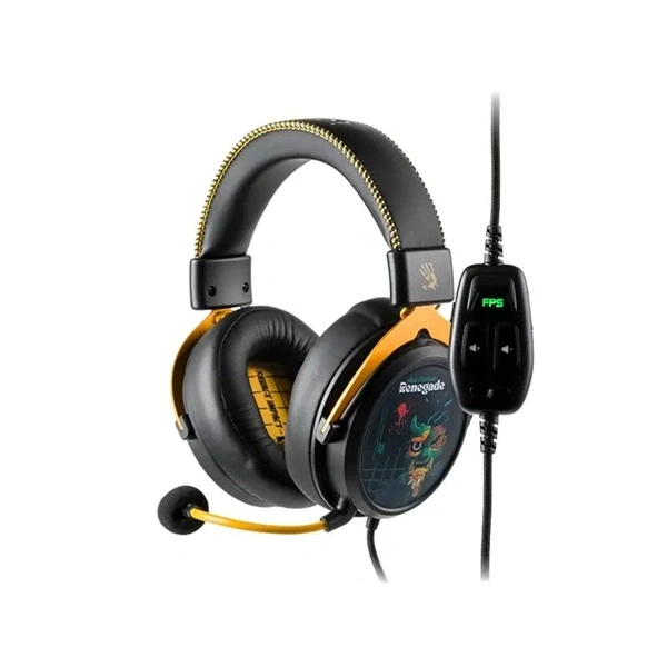 A4-Tech Bloody M595 Renegade Midnight USB fekete-sárga gamer headset