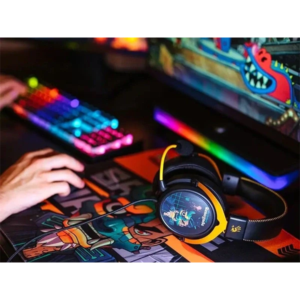 A4-Tech Bloody M595 Renegade Midnight USB fekete-sárga gamer headset