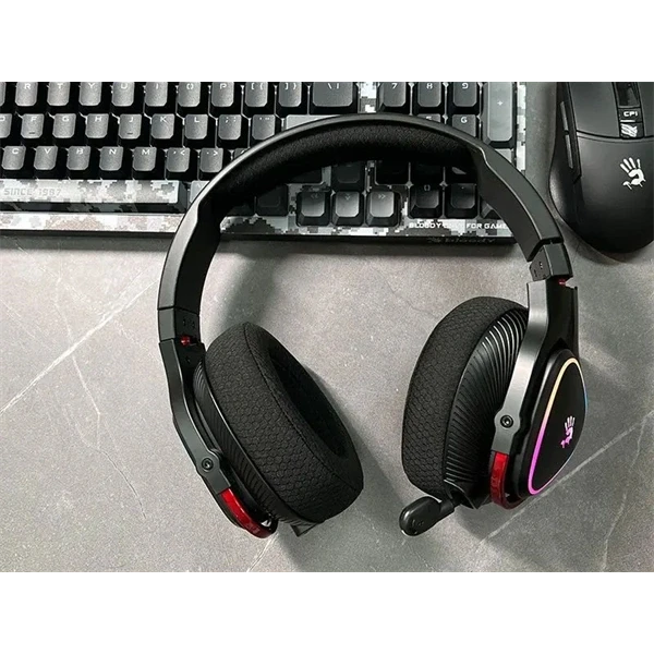 A4-Tech Bloody MR710 Multi-platform vezeték nélküli RGB fekete gamer headset
