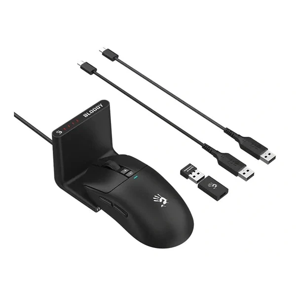 A4-Tech Bloody R72 Pro Duo vezeték nélküli fekete gamer egér