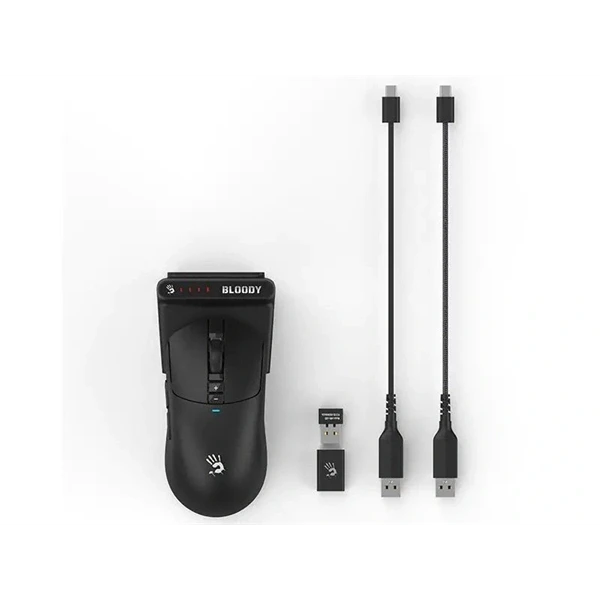 A4-Tech Bloody R72 Pro Duo vezeték nélküli fekete gamer egér