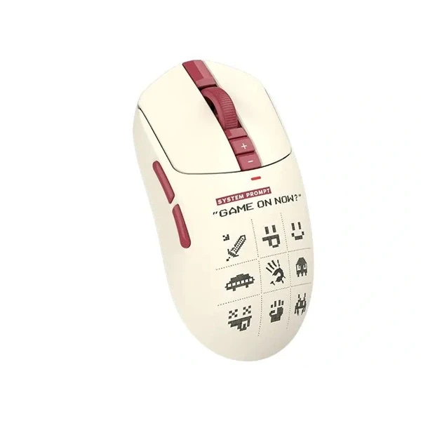 A4-Tech Bloody R72 Ultra Duo Pixels Red vezeték nélküli fehér gamer egér