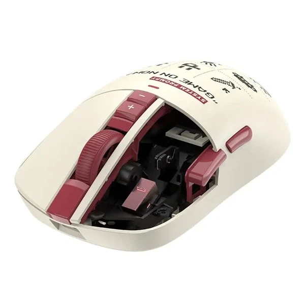 A4-Tech Bloody R72 Ultra Duo Pixels Red vezeték nélküli fehér gamer egér