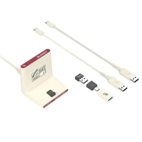 A4-Tech Bloody R72 Ultra Duo Pixels Red vezeték nélküli fehér gamer egér