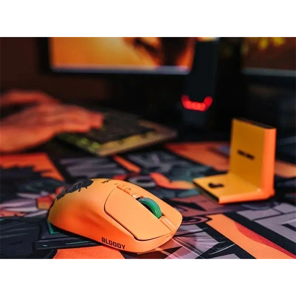 A4-Tech Bloody R72 Ultra Duo Renegade Sunset vezeték nélküli sárga gamer egér