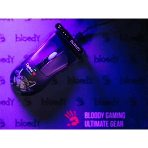 A4-Tech Bloody R73 Ultra Duo Cypher Ghost vezeték nélküli fekete gamer egér