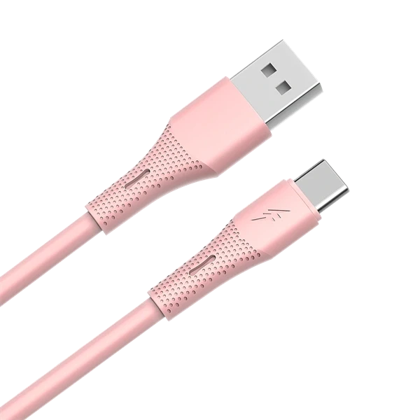 AVAX CB3303 18W USB-A – USB-C gyorstöltő szilikon kábel, 1.5 m, rózsaszín AVAX CB3303 18W USB-A – USB-C gyorstöltő szilikon kábel, 1.5 m, rózsaszín