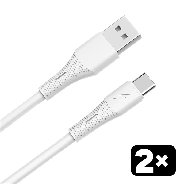 AVAX CB4301 2x 18W USB-A – USB-C gyorstöltő szilikon kábel csomag, 1.5 m, fehér AVAX CB4301 2x 18W USB-A – USB-C gyorstöltő szilikon kábel csomag, 1.5 m, fehér