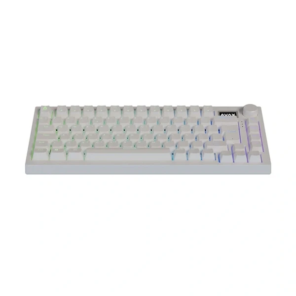 AVAX GM02 PRO 75% HUN tri-mode fehér mechanikus (Gateron red switch) billentyűzet