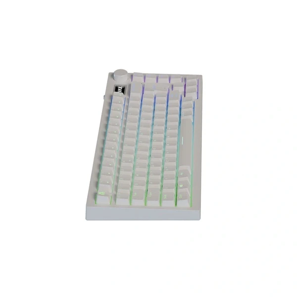 AVAX GM02 PRO 75% HUN tri-mode fehér mechanikus (Gateron yellow switch) billentyűzet