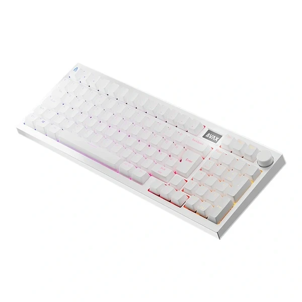 AVAX GM03 PRO 98% HUN tri-mode fehér mechanikus (Gateron yellow switch) billentyűzet