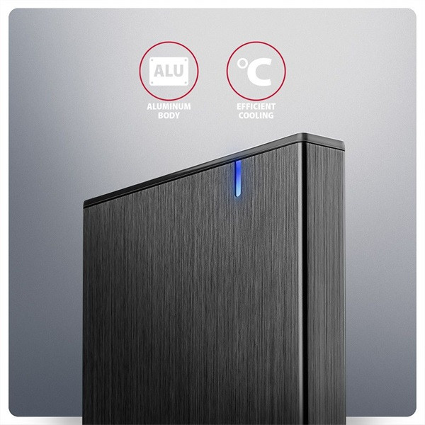 AXAGON EE25-XA6 ALINE box fekete külső alumínium 2,5" HDD/SSD ház