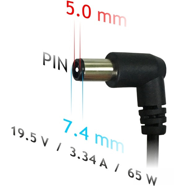 Akyga AK-ND-05 19,5V/3,34A/65W 7,4x5mm DELL notebook hálózati töltő