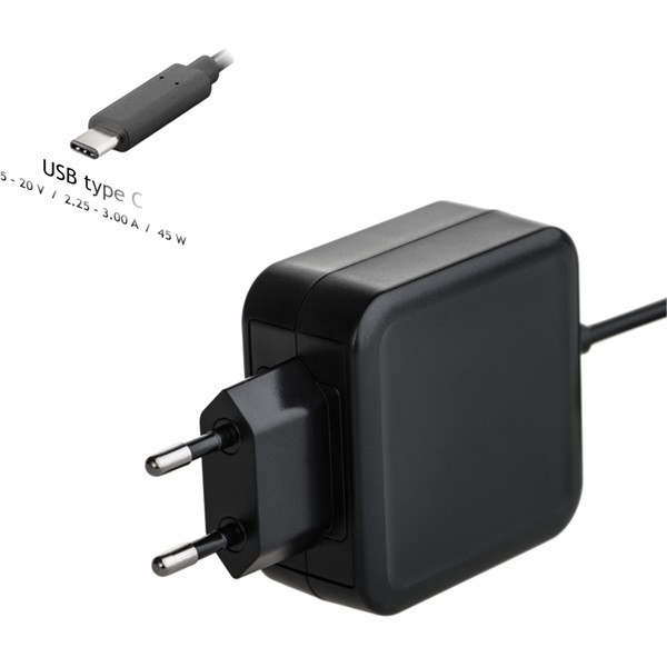 Akyga AK-ND-60 5-20V/2,25-3A/45W USB type C Univerzális notebook hálózati töltő