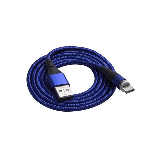 Akyga 1m USB - Type C kék mágneses adat- és töltőkábel