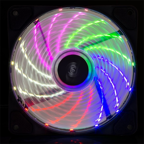 Akyga AW-12D-LED Rainbow LED 120mm ház hűtőventilátor Akyga AW-12D-LED Rainbow LED 120mm ház hűtőventilátor
