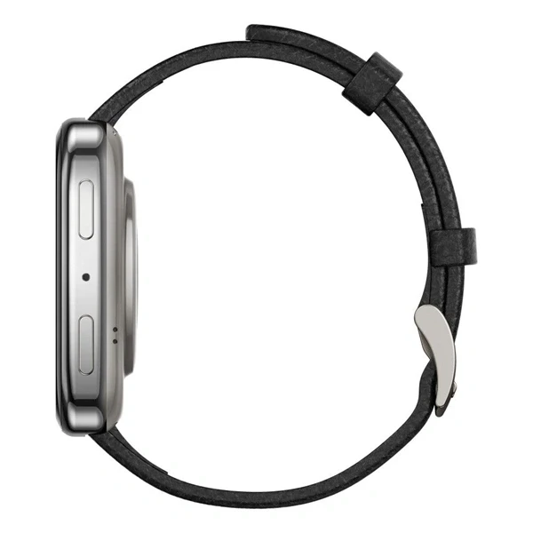 Amazfit Active 2 (Square) Black Leather Permium NFC fekete okosóra