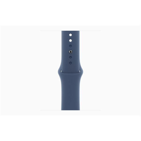 Apple Watch S10 GPS (42mm) ezüst alumínium tok, denim sportszíj (M/L) okosóra