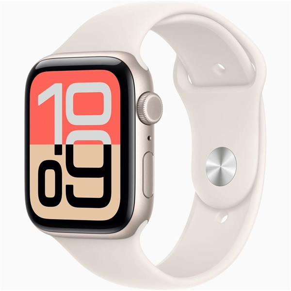 Apple Watch SE3 Cellular (44mm) csillagfény alumínium tok, csillagfény M/L sportszíjas okosóra
