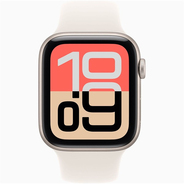 Apple Watch SE3 Cellular (44mm) csillagfény alumínium tok, csillagfény S/M sportszíjas okosóra