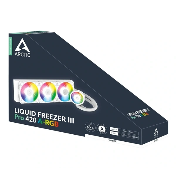 Arctic Liquid Freezer III Pro 420 A-RGB fehér vízhűtéses processzor hűtő