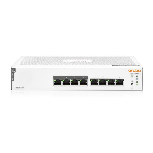 Aruba Instant On JL811A 1830 8xGbE LAN 4xPoE LAN port smart menedzselhető PoE (65W) switch