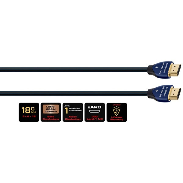 AudioQuest BlueBerry HDM18BLUE100 1m HDMI 2.1 kábel AudioQuest BlueBerry HDM18BLUE100 1m HDMI 2.1 kábel