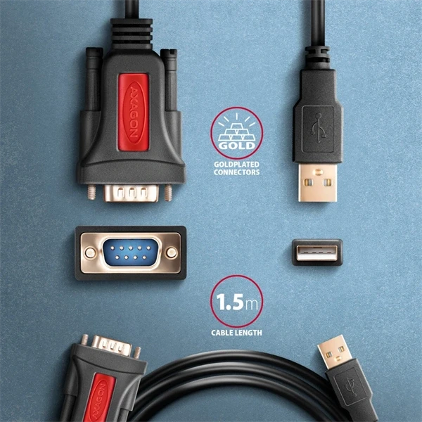 Axagon ADS-1PSN USB - soros aktív adapter kábel