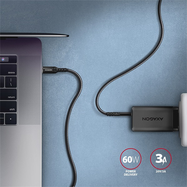 Axagon BUCM2-CM30AB 3m USB C fekete adat- és töltőkábel Axagon BUCM2-CM30AB 3m USB C fekete adat- és töltőkábel