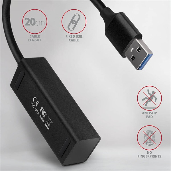 Axagon HUE-M1A 4 portos USB3.0 mini HUB Axagon HUE-M1A 4 portos USB3.0 mini HUB