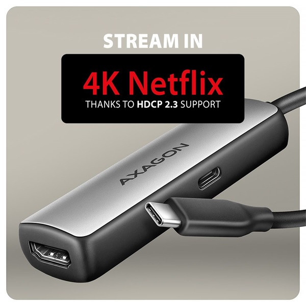 Axagon RVC-HI8KPD 16cm 8K/60Hz PD 100W USB-C - HDMI 2.1 adapter