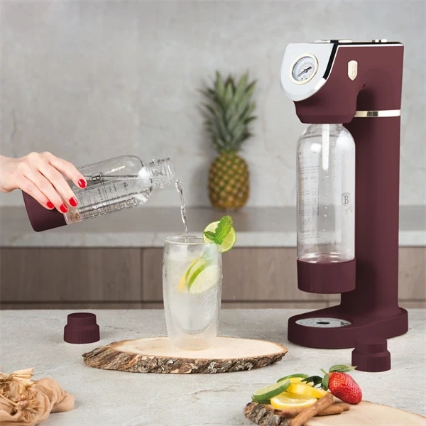 Berlinger Haus BH/8555 matt bordó szódagép 2 palackkal