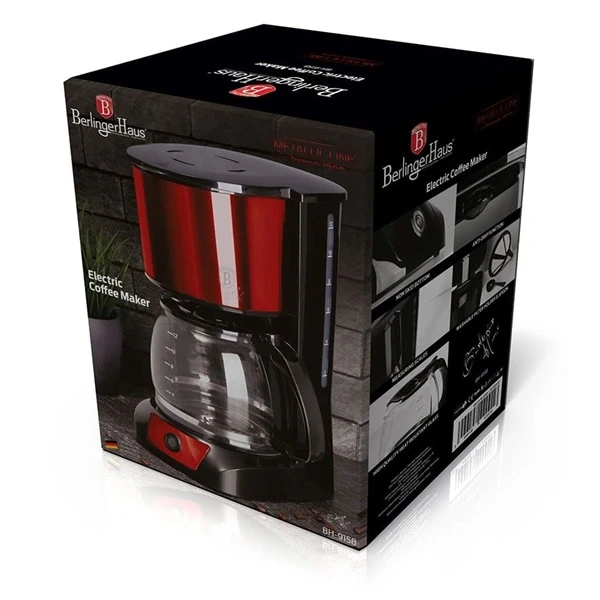 Berlinger Haus BH/9158 burgundi filteres kávéfőző