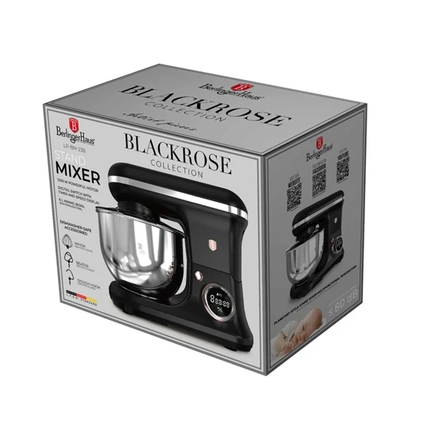 Berlinger Haus LP-BH-238 Black Rose Collection 1200W fekete konyhai robotgép Berlinger Haus LP-BH-238 Black Rose Collection 1200W fekete konyhai robotgép