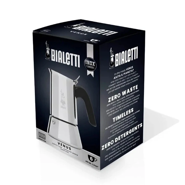 Bialetti Venus 7256/CN inox 10 személyes indukciós kotyogós kávéfőző Bialetti Venus 7256/CN inox 10 személyes indukciós kotyogós kávéfőző