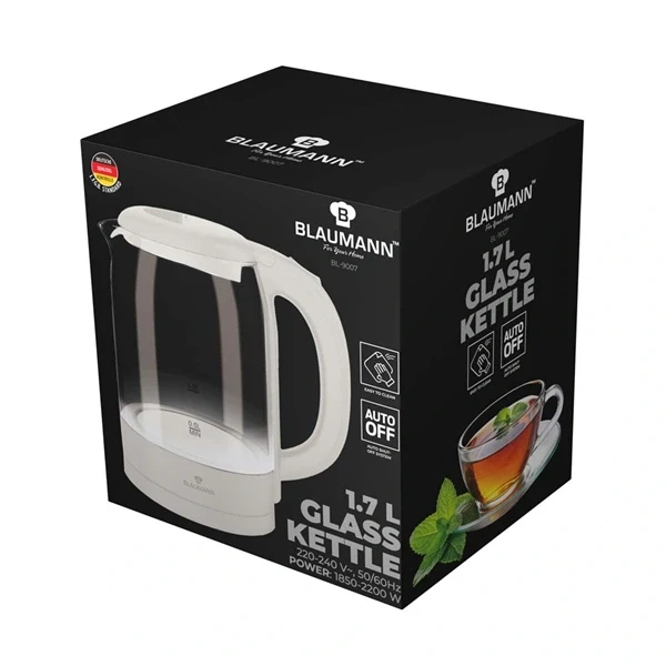 Blaumann BL-9007 1,7L-es krém üveg vízforraló