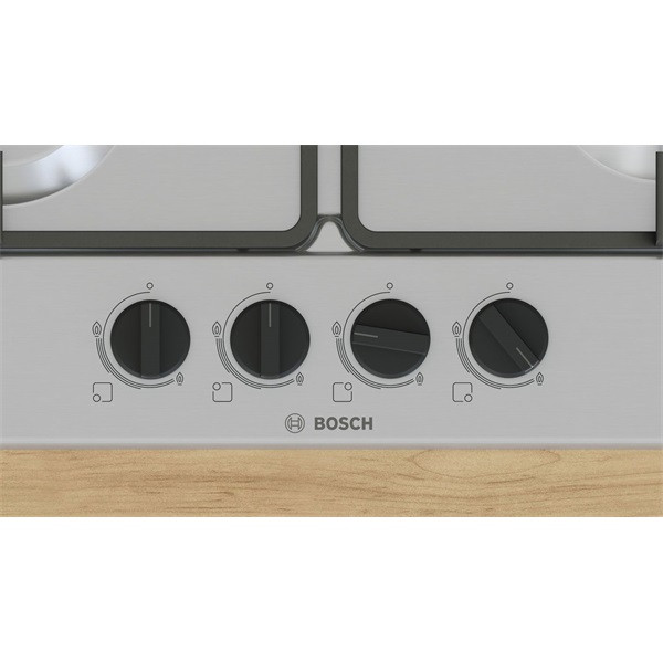 Bosch PGP6B5K60 inox, beépíthető, gáz, főzőzóna:4, beépíthető méret: 58,2cm, főzőlap Bosch PGP6B5K60 inox, beépíthető, gáz, főzőzóna:4, beépíthető méret: 58,2cm, főzőlap