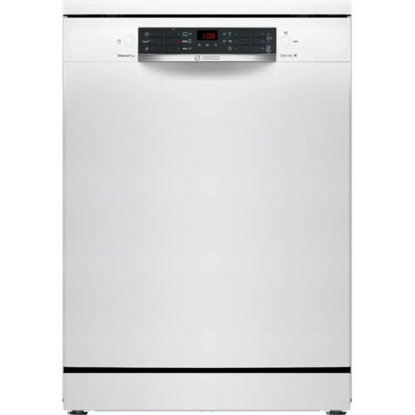 Bosch SMS46KW02E fehér, programok száma: 5, szabadonálló, 13 terítékes mosogatógép Bosch SMS46KW02E fehér, programok száma: 5, szabadonálló, 13 terítékes mosogatógép