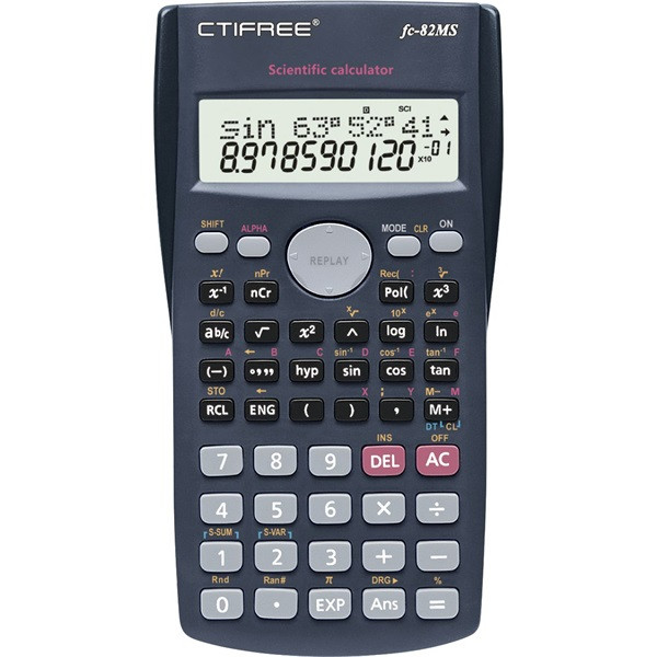 CTIFREE FC-82 MS tudományos számológép, 80x155mm