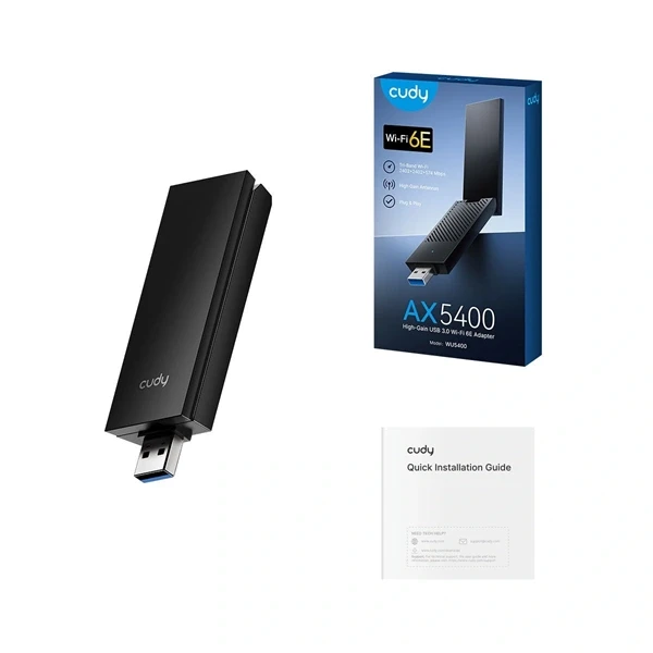 CUDY WU5400 háromsávos AX5400 WIFI 6/6E, USB 3.0, Hálózat Adapter CUDY WU5400 háromsávos AX5400 WIFI 6/6E, USB 3.0, Hálózat Adapter