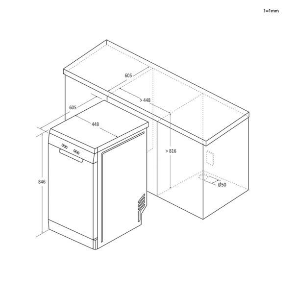 Candy CF0C7SB0FW fehér, programok száma:8, szabadonálló, 10 terítékes mosogatógép