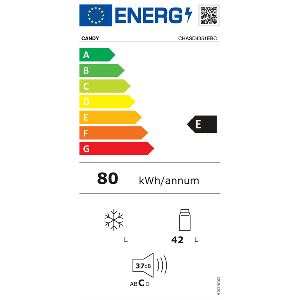 Candy CHASD4351EBC fekete minibár