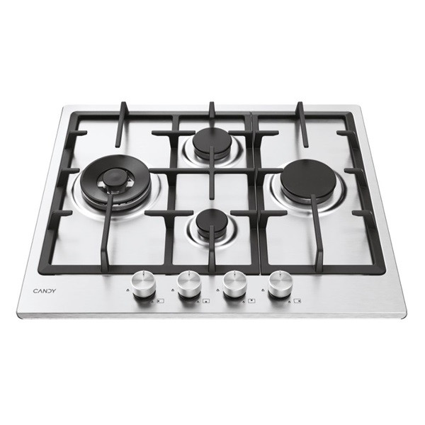 Candy CHG6D4WTX inox, beépíthető, gáz, főzőzóna:4, főzőlap