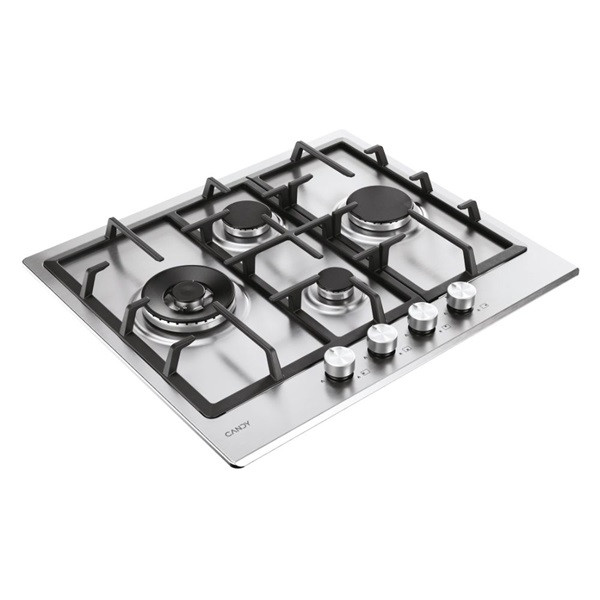 Candy CHG6D4WTX inox, beépíthető, gáz, főzőzóna:4, főzőlap