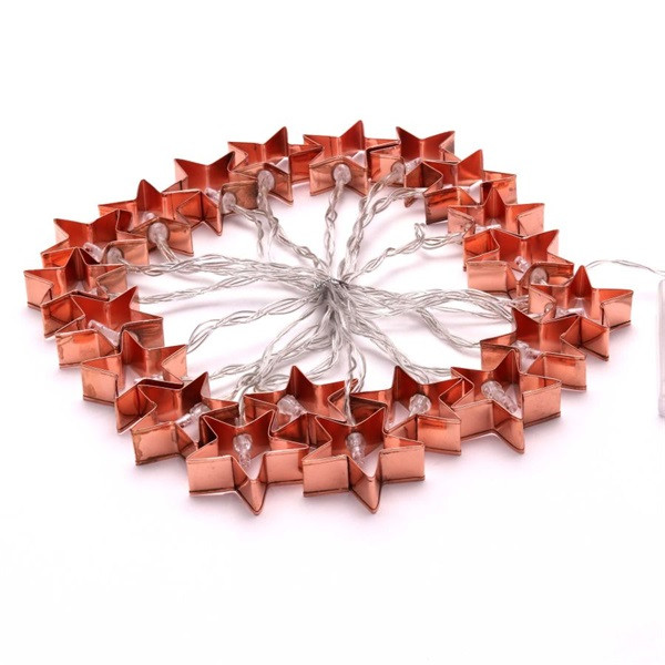 Iris Csillag alakú fém/4m/meleg fehér/20db LED-es/3xAA elemes fényfüzér, fénydekoráció Iris Csillag alakú fém/4m/meleg fehér/20db LED-es/3xAA elemes fényfüzér, fénydekoráció