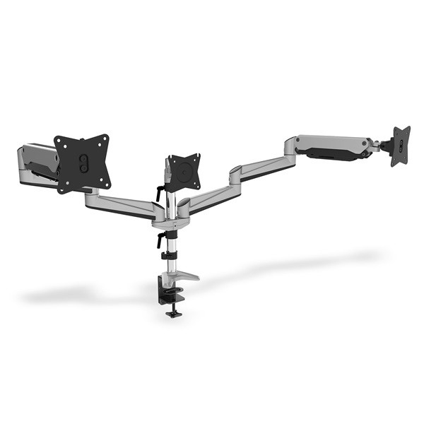 DIGITUS DA-90363 C-bilincses gázrugós univerzális (VESA 75 / 100) 3-as ezüst monitor tartó konzol